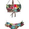 Liliana Montoya GAiA Rainforest Tiger Bandeau Top & Ruffled Bikini Bottom Set
