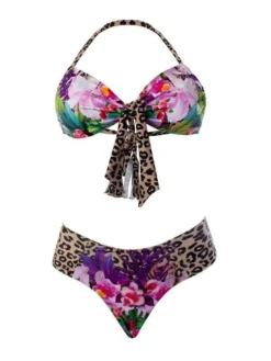 Liliana Montoya GAiA Amazonia Jaguar Front Tie Bandeau Top & Cheeky Bottom Set