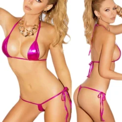 Green Extreme Metallic Micro Triangle Top & Side Tie G-String Thong Bikini Set (9 Colors Available) 14 Green Extreme Metallic Micro Triangle Top & Side Tie G-String Thong Bikini Set (9 Colors Available) -Beautiful Swimwear sohot swimwear apparel accessories clothing swimwear one size pink green extreme metallic micro triangle top side tie g string thong bikini set 9 colors available 2023 sexy green extr