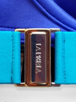 Le Perla Two Tone Blue Luxury Balconette Bikini Top & Tie Side Brazilian Bottom Swimsuit -Beautiful Swimwear sohot swimwear le perla two tone blue luxury balconette bikini top tie side brazilian bottom swimsuit 2022 le perla sexy blue ryder balconette bikini swimsuit 28603295432802 1